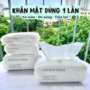 Khăn mặt dùng 1 lần lau khô ướt, giấy đa năng 100% cotton dạng tệp (nội địa Trung)
