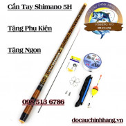 Cần Câu Đơn, Cần câu tay shimano 5h tặng ngọn tặng kèm phụ kiện 3m6 4m5 5m4 6m3