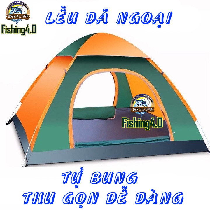 Lều Dã Ngoại Tự Bung 2-4 Người Chống Nước Chống Tia Tử Ngoại Nhiều Kích Thước