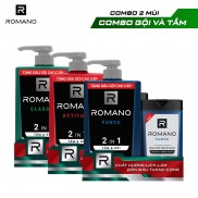 Tắm gội 2in1 650g + Dầu gội sạch gàu 150g Romano