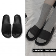 Dép quai ngang BLVCK Slippers Logo Black | Ver 2.0