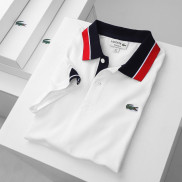 ÁO POLO LACOSTE XANH VIỀN CỔ vải cá sấu logo thêu cực xịn - vải cao cấp 4 màu CÓ BIG