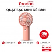 Quạt sạc mini để bàn làm việc YOOBAO F3 6000mAh/3000mAh - có thể chạy 32 giờ - Hàng chính hãng Bảo hành 12 tháng 1 đổi 1