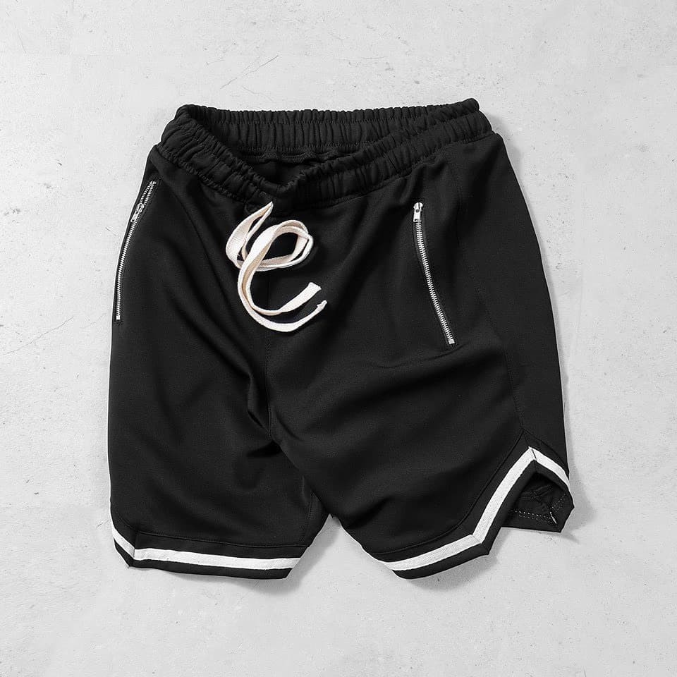Quần short 1V unisex line sọc thể thao ống rộng vải thun poly - Quần đùi tập gym dành cho nam và nữ 2020 | Valu Store
