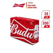  Thùng 24 Lon Bia Budweiser Chính Hãng (330ml/ lon)
