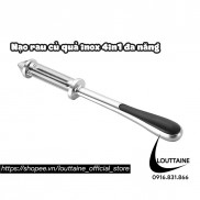 Dụng cụ nạo rau củ quả inox 4in1 cao cấp nạo vỏ bào sợi khoét vỏ đa năng dễ dàng tiện lợi
