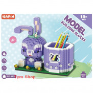 lego hộp đựng bút thỏ stella lou tím dễ thương đồ chơi xếp hình dễ thương Mã YAPIN 6901