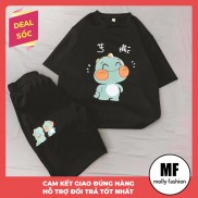 Đồ bộ hoạt hình ❤️ Bộ mặc nhà form rộng Unisex KLONG SUY NGHĨ Freesize dành cho nam nữ Molly Fashion