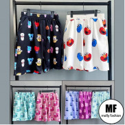 Quần Short nam nữ hoạt hình nhiều mẫu form rộng Unisex Freesize 40-65kg Molly Fashion