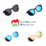 Kính mát cho bé trai bé gái gọng tròn chống tia uv mắt kính trẻ em thời trang chống bụi KB04