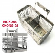 ống đựng đũa muỗng vuông - ống đũa đôi inox 304 cao cấp inox 304 không gỉ OD-02