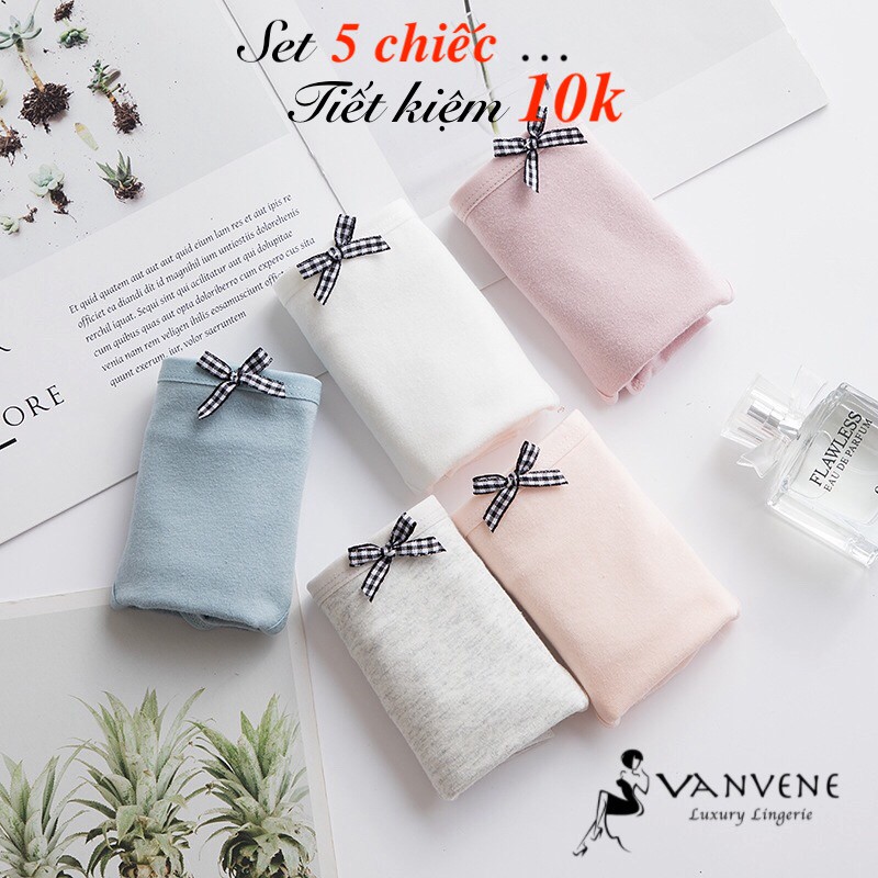 QUẦN LÓT NỮ COTTON VANVENE BIGSIZE 40-70KG LÓT MAY CHỐNG VIÊM QUẦN CHIP NỮ HỌC SINH Q175