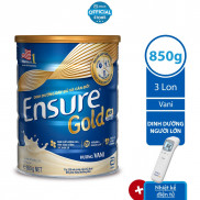 Bộ 03 lon Sữa bột Abbott Ensure 850g/lon Vani