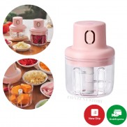 Máy xay mini cầm tay đa năng sạc pin cao cấp xay tỏi ớt, hành, rau củ quả dung tích 250ml