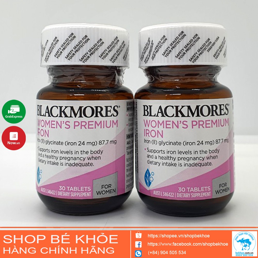 Sắt bầu Blackmores Pregnancy Iron - Sắt bổ xung cho bà bầu Blackmores 30v Úc