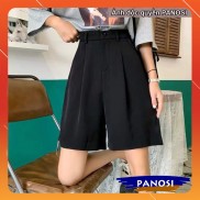 Quần đùi nữ ống rộng cạp cao quần short đùi ngố nữ mát mẻ - Mã Q325