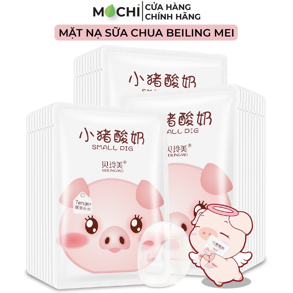 Mặt Nạ Sữa Chua Dưỡng Trắng Da Cấp Ẩm Ngừa Mụn Mask Heo Pig Beiling Mei Cao Cấp Nội Địa Trung MOCHI SHOP