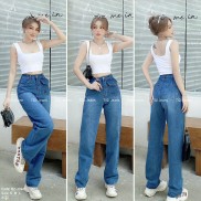 Quần Jean Baggy Nữ Lưng Cao Màu Xám Đen TiQi Jeans B1-126