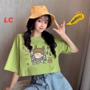 Áo thun croptop tay lỡ nữ form rộng 3 màu basic dễ thương, áo croptop phối quần short jean bò nữ siêu đẹp