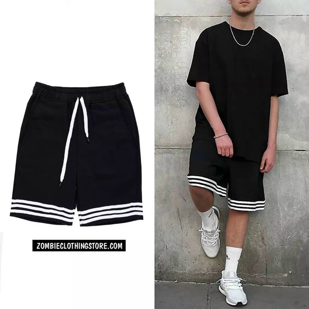 Quần đùi thể thao nam nữ 3 SỌC NGANG dáng unisex chất dày mát mịn, quần short đùi nam nữ phong cách ulzzang