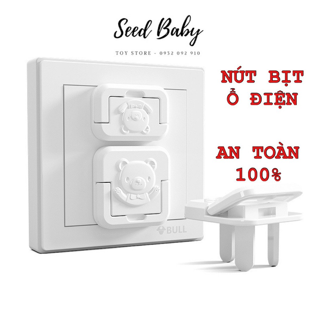 Nút bịt ổ điện chống giật- chống cháy - bảo vệ bé an toàn - SEED BABY