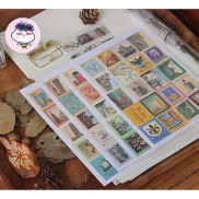 BỘ 84 TEM DÁN PHONG THƯ PHONG CÁCH VINTAGE