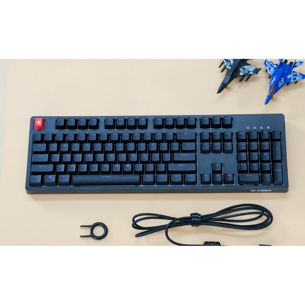 Bàn phím cơ E-Dra EK3104 Huano Switch version 2021/ Led Rainbow 7 màu - Hàng chính hãng