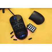 Chuột gaming E-Dra EM618 RGB, Avago 3327, DPI 12400, thay nắp lưng và tạ tùy biến - Hàng chính hãng