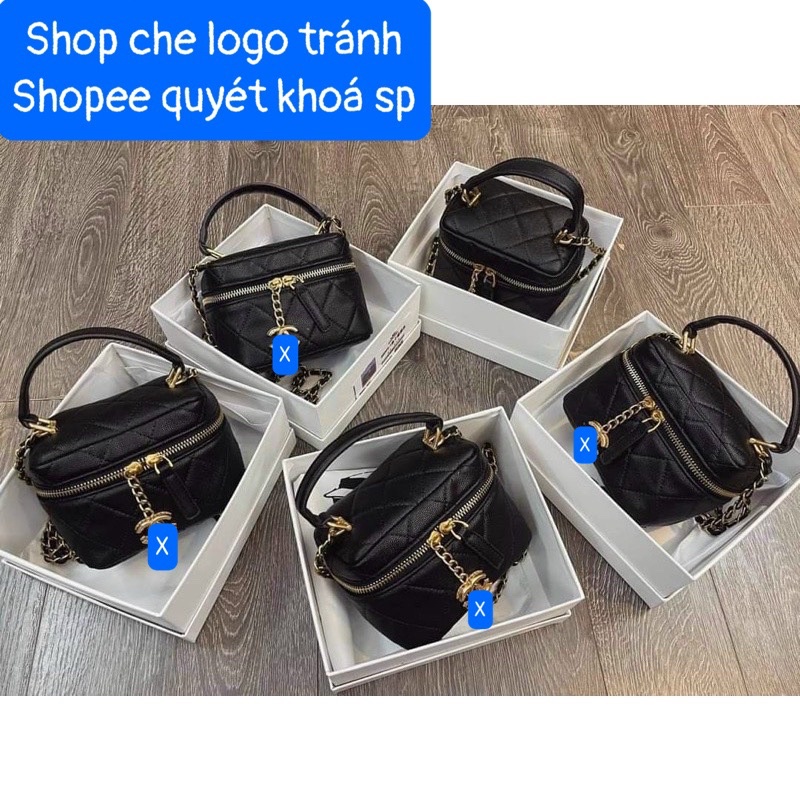 Túi cốp mini trần tràm đeo chéo thời trang cao cấp, chất da sần hạt cao cấp