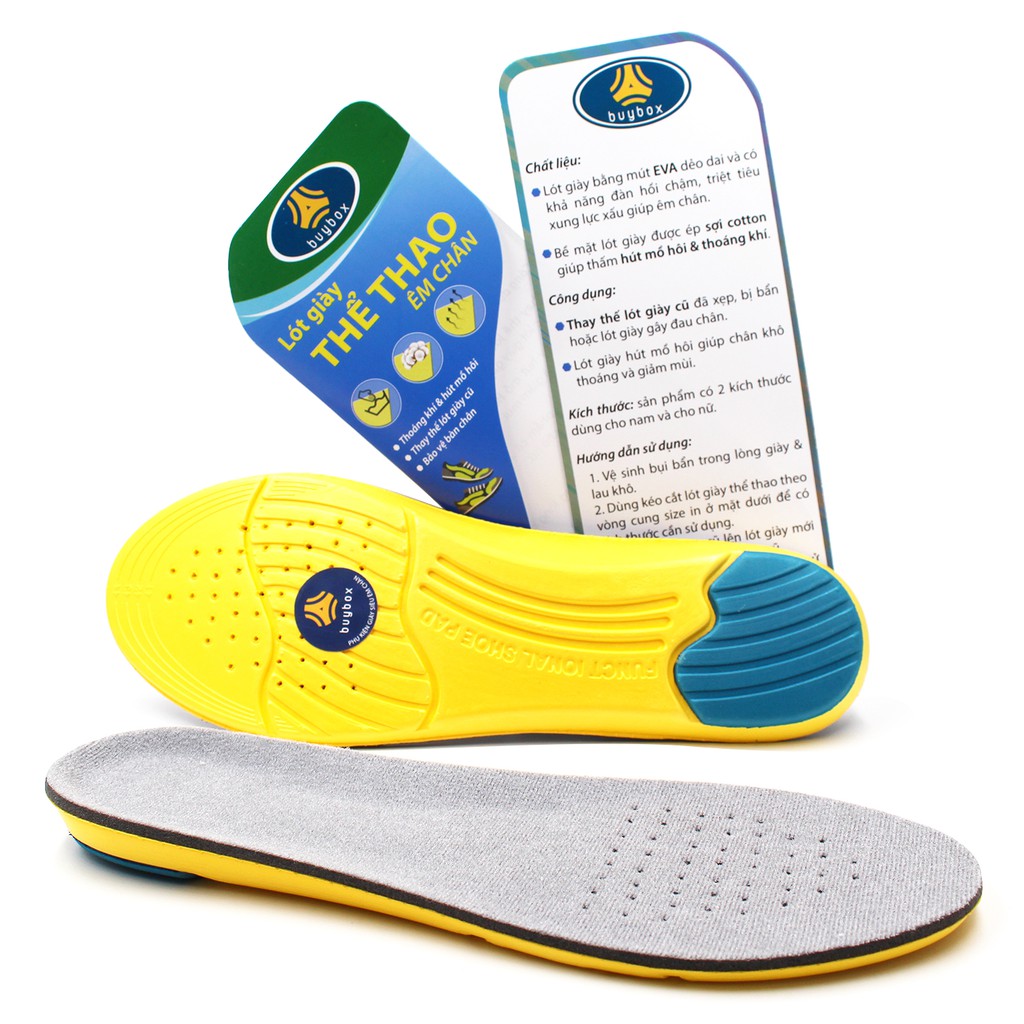 Lót giày đa năng cực êm chân, chống thốn gót chân và thấm hút mồ hôi, chống hôi chân_ buybox _  BBPK26