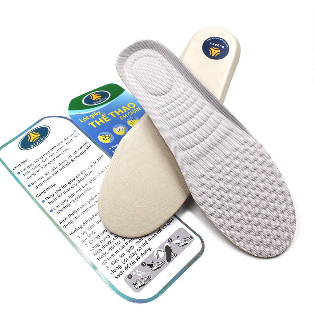 Lót giày thể thao mặt vân massage lòng bàn chân buybox BBPK06