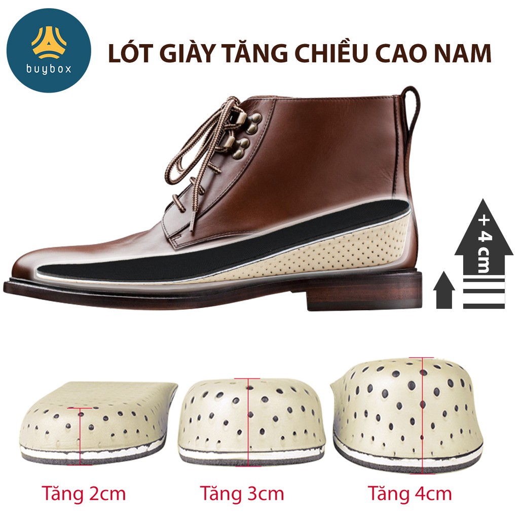 Lót giày độn đế tăng chiều cao 2cm, 3cm, 4cm cấu tạo tổ ong thoáng khí - buybox - BBPK57