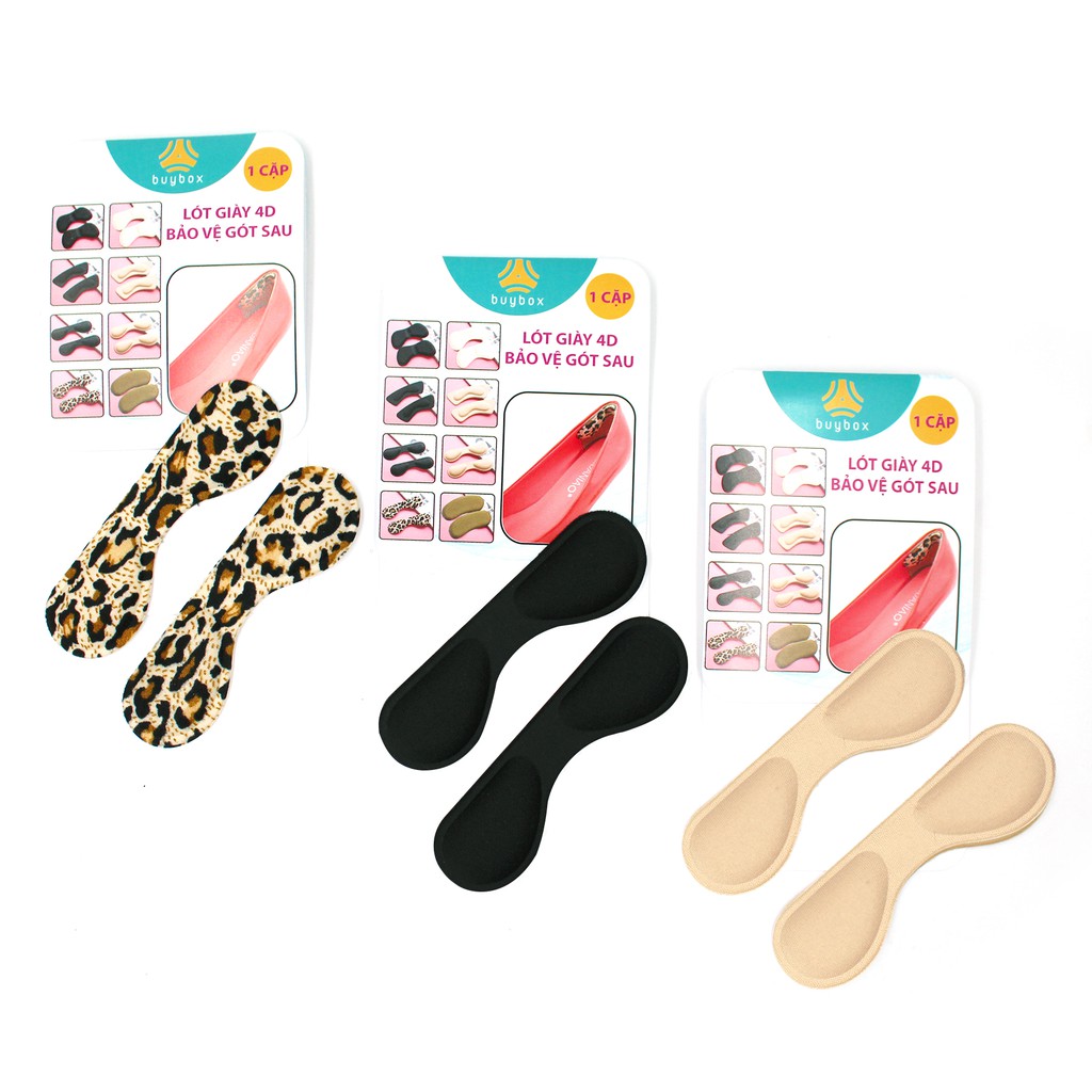 Lót giày gót giày chống trơn trượt, bảo vệ gót chân, phù hợp cho mọi kiểu giày _ buybox_BBPK40