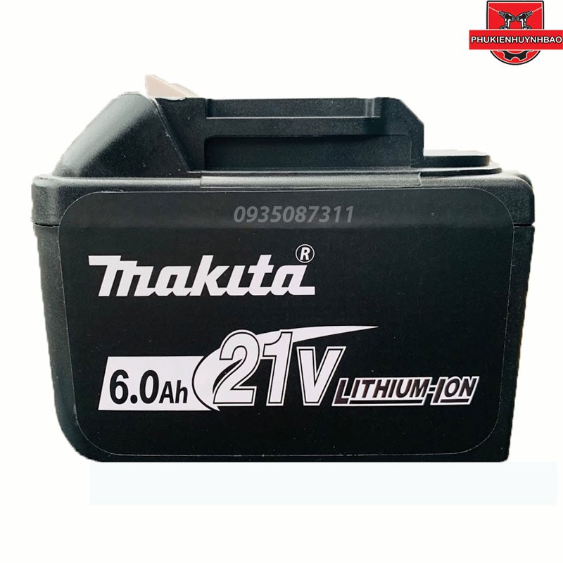 Pin Máy Khoan 21V 6000mah,Loại 15 Cell Pin,Xả 30A,Chân Makita,Bảo Hành 3 Tháng