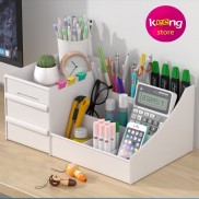 Kệ đựng mỹ phẩm đa năng KEENGSTORE bằng nhựa 5 màu 3 tầng 2 ngăn kéo tiện dụng