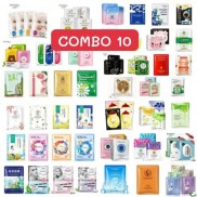Combo gồm 10 mặt nạ giấy dưỡng da mụn cấp ẩm thải độc