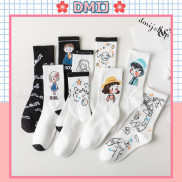 Tất Nữ Cổ Cao Họa Tiết Trai Tài Gái Sắc Phong Cách Hàn Quốc