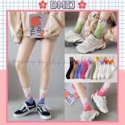 Tất Nữ Cổ Cao Họa Tiết Tan Chảy Phong Cách Vintage Hàn Quốc