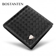 Ví nam hoa văn kim cương PU cao cấp Bostanten