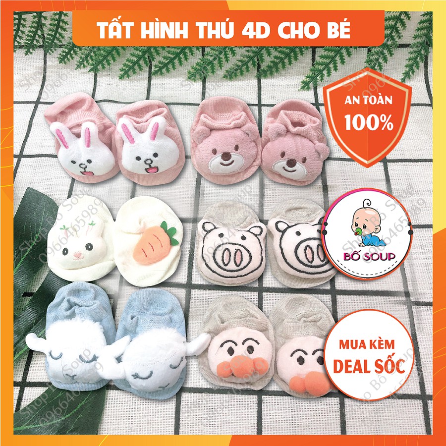 Tất hình thú, vớ hình thú cho bé ( được chọn mẫu) Shop Bố Soup