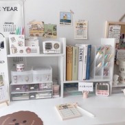  Kệ sách gỗ để bàn lắp ghép ,kệ đa năng