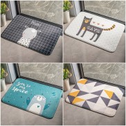 Thảm chùi chân, thảm lau chân vải ép thấm nước kích thước 60x40 cm