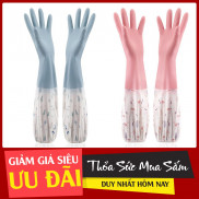 Găng tay rửa bát chén lót nỉ siêu ấm Hàng cao cấp