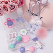 SÉT ĐỒ CHƠI XÚC XẮC 8 MÓN GORYEO BABY HÀN QUỐC THỎ HỒNG, GẤU XANH