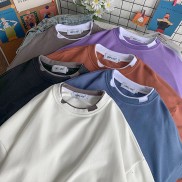 Áo sweater layer Unisex đặc biệt chất liệu nỉ cotton mềm mịn