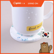 Thảm Đá Mini Tròn Để Bàn Siêu thấm LIVING ON Từ Gomi Store