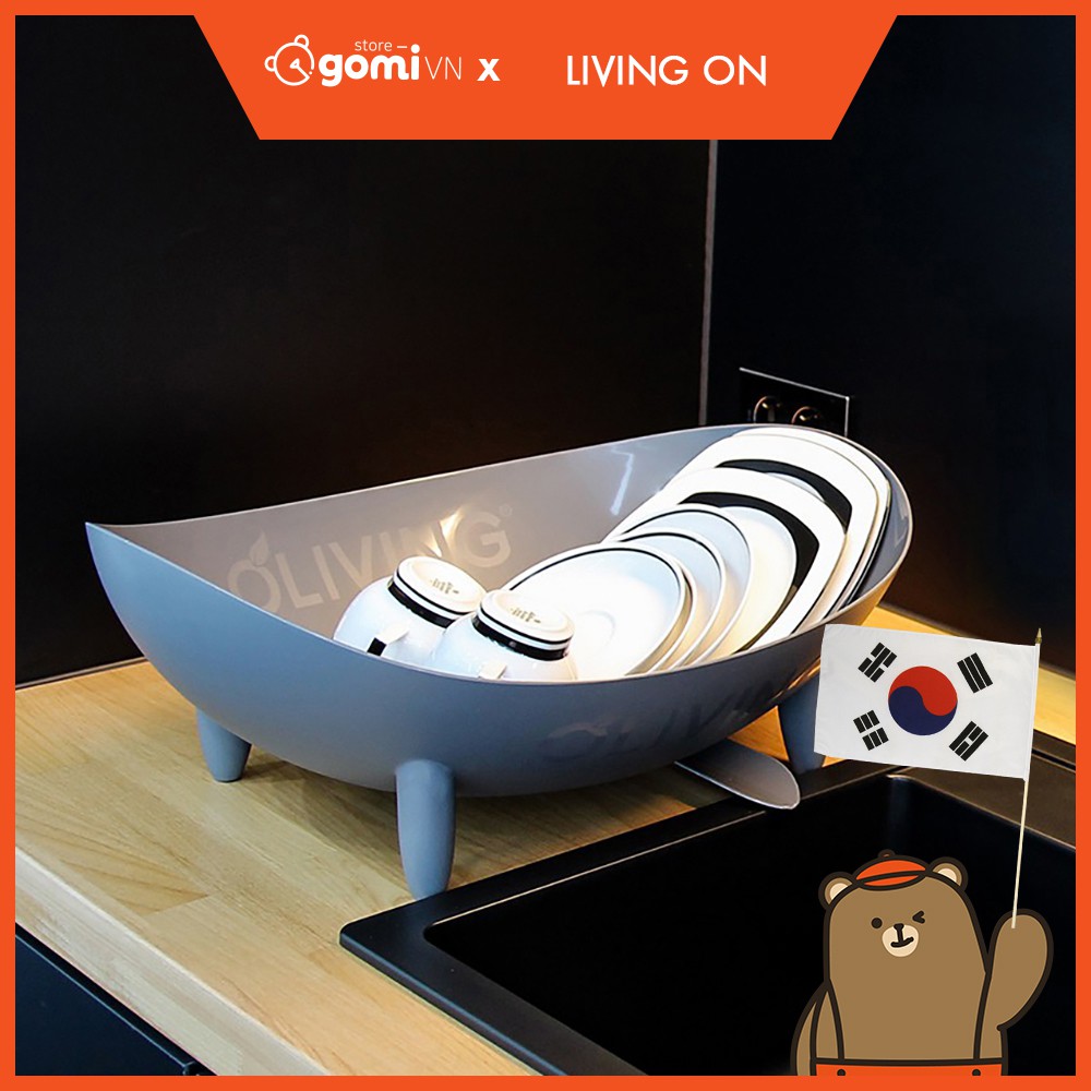 Khay đựng chén dáng thuyền cong Oliving LIVING ON GomiStore