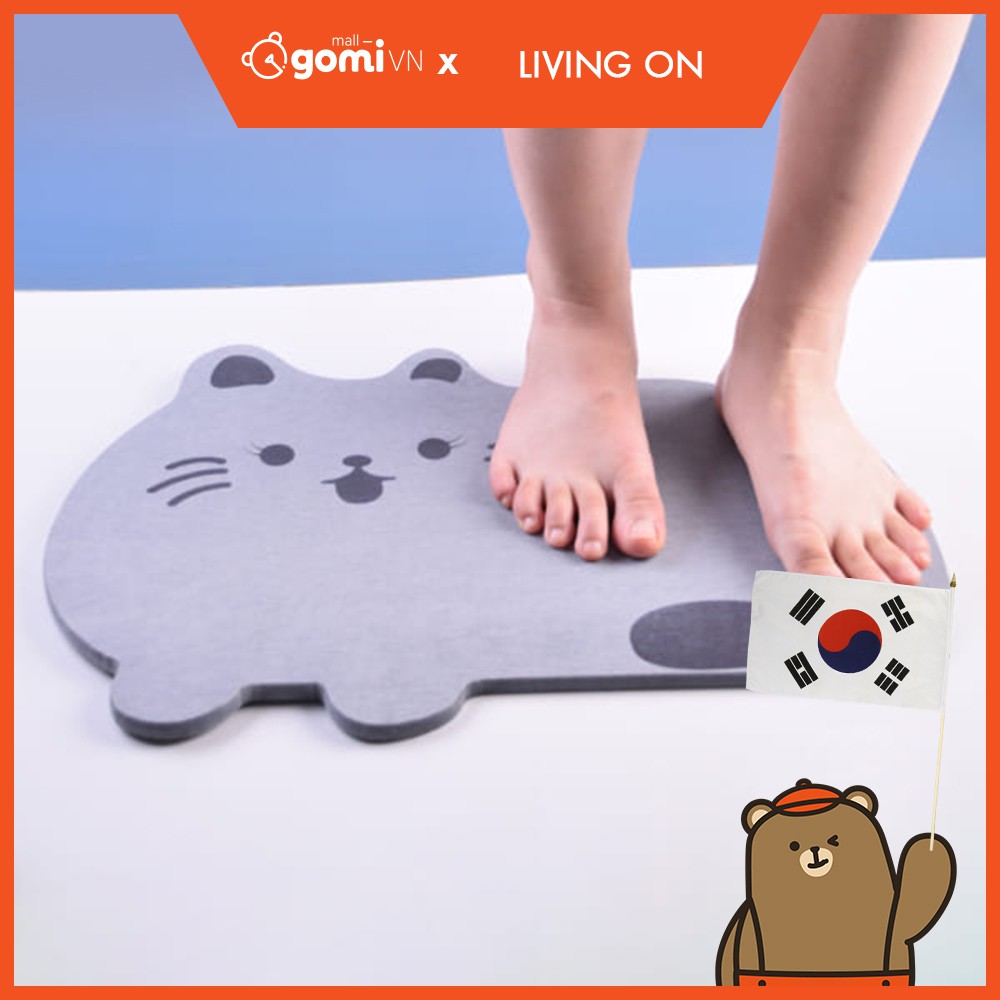 Thảm Đá Lau Chân Siêu Thấm Hình Động Vật Dễ Thương LIVING ON GomiMall