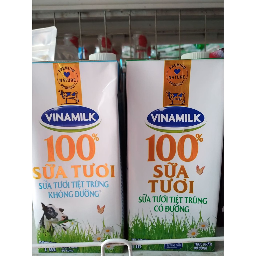 Sữa tươi Vinamilk có đường/ không đường 1 lít