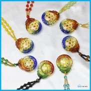 Dây chuyền phong thủy họa tiết Om Mani và Chú thủ lăng nghiêm - Hiên Nhà